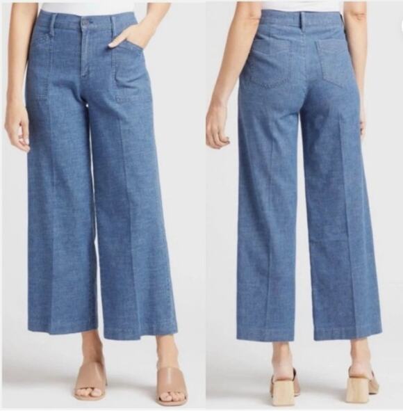 Evereve Denim - EVEREVE Beth Wide Leg Pants Size 29 Lightweight Hemp Blend